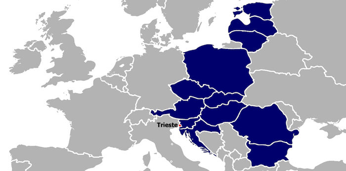 Trieste e gli altri Stati dell'Iniziativa dei Tre Mari.