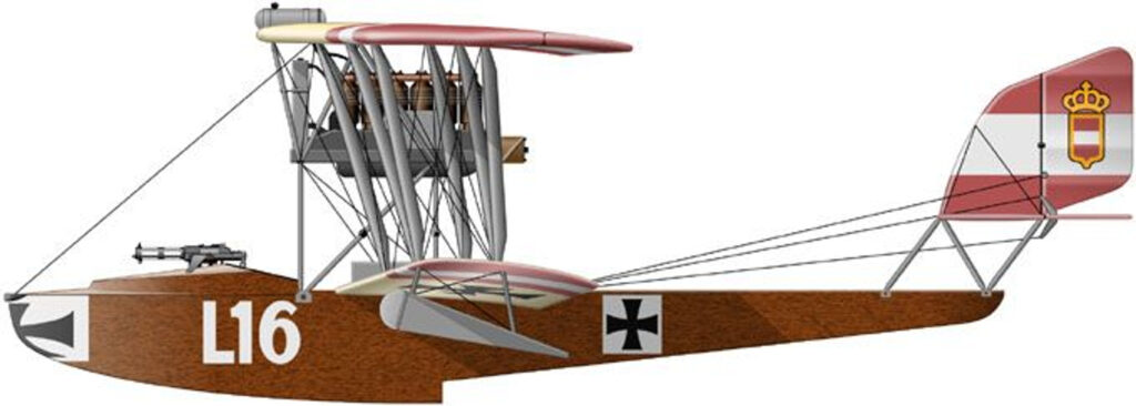 Il Lohner L16 pilotato da G. De Banfield